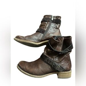 Paul Green Ally Women's Brown Leather Zip Ankle Boots, size 5 UK, 7 US